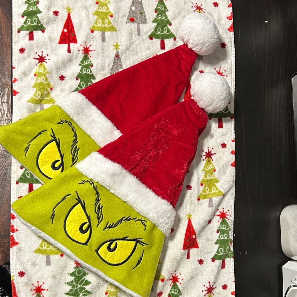 Dr. Seuss Grinch Santa Hats - Red and Green